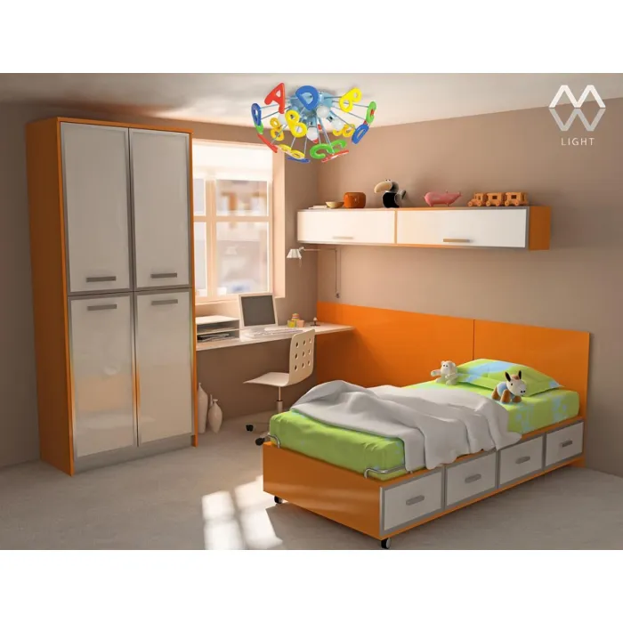 Накладной светильник MW-Light Улыбка 3 365013705 Цвет арматуры голубой Цвет плафонов разноцветный от ImperiumLoft