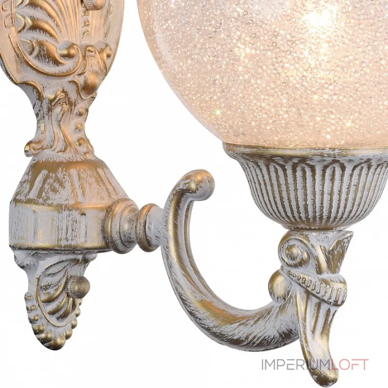 Бра Arte Lamp Fedelta A5861AP-1WG Цвет арматуры золото Цвет плафонов белый