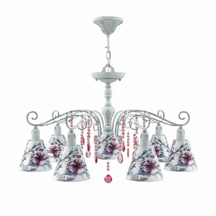 Подвесная люстра Lamp4You Provence 18 E4-07-G-LMP-O-13-CRL-E4-07-PK-DN Цвет плафонов белый от ImperiumLoft