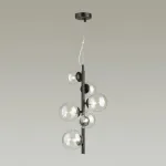 Подвесной светильник Odeon Light Tovi 4818/6 Цвет плафонов прозрачный Цвет арматуры черный от ImperiumLoft