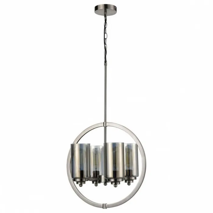 Подвесная люстра Vele Luce Chiedo 742 VL4075P04 Цвет арматуры серебро Цвет плафонов серый от ImperiumLoft