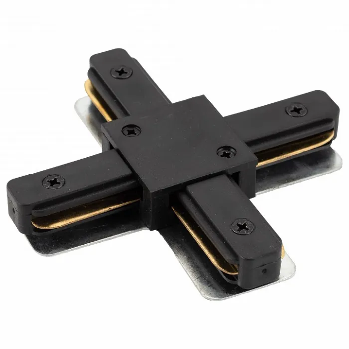 Соединитель X-образный для треков Denkirs DK Track Black TR1104-BK от ImperiumLoft
