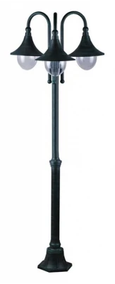 Фонарный столб Arte Lamp Malaga A1086PA-3BG Цвет арматуры медь Цвет плафонов прозрачный