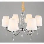 Подвесная люстра Omnilux Breguzzo OML-57703-06 Цвет арматуры хром Цвет плафонов белый от ImperiumLoft