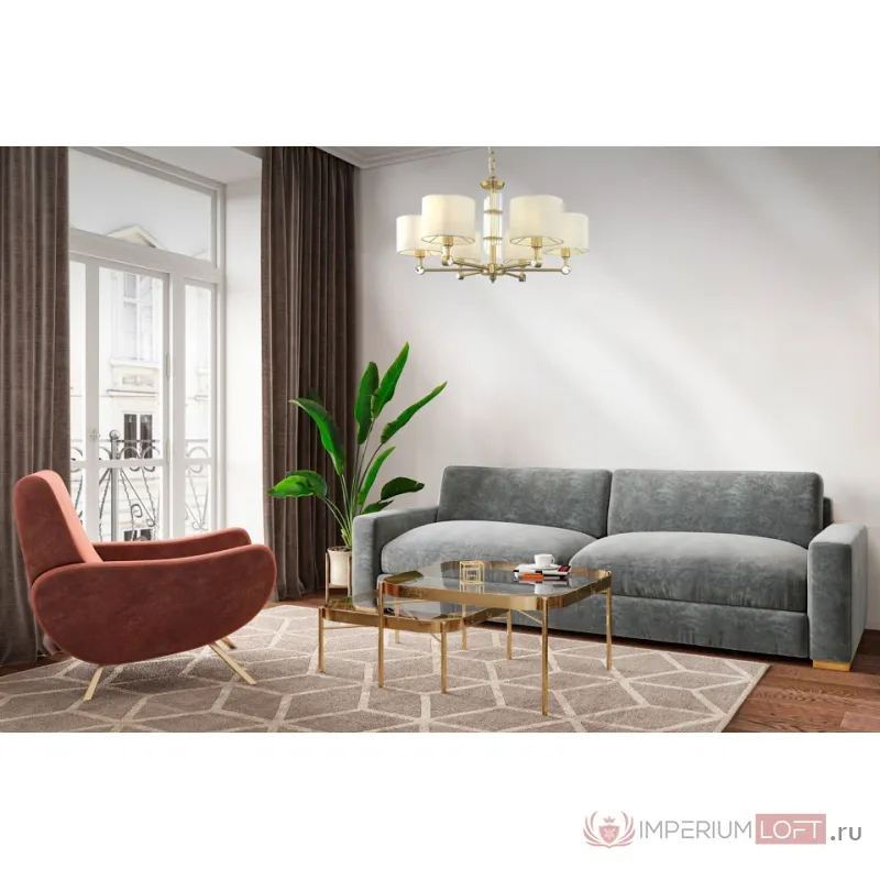 Подвесная люстра Maytoni Alloro MOD088PL-06BS Цвет арматуры латунь Цвет плафонов белый от ImperiumLoft