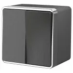 Выключатель двухклавишный влагозащищенный Werkel Gallant (графит рифленый) W5020204 Gallant (графит рифленый) от ImperiumLoft