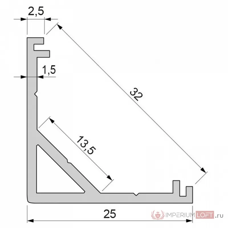 Профиль накладной  Deko-Light AV-03-12 970438 Цвет арматуры белый от ImperiumLoft