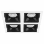 Встраиваемый светильник Lightstar Domino D54607070707 цвет арматуры черно-белый