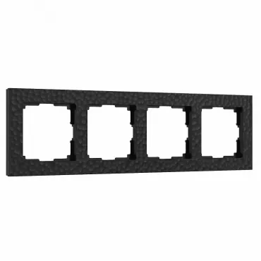 Рамка на 4 поста Werkel W0042408 (черный) Цвет арматуры черный