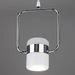Подвесной светильник Eurosvet Oskar 50165/1 LED хром/белый Цвет арматуры хром Цвет плафонов белый от ImperiumLoft