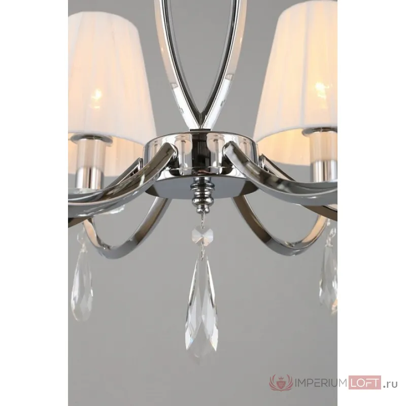 Подвесная люстра Omnilux Breguzzo OML-57703-06 Цвет арматуры хром Цвет плафонов белый от ImperiumLoft