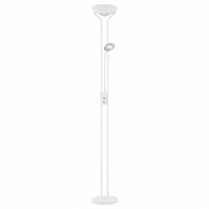 Торшер с подсветкой Arte Lamp Duetto A4329PN-2WH Цвет арматуры белый Цвет плафонов белый от ImperiumLoft