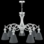 Подвесная люстра Lamp4You Eclectic 15 M2-07-CR-LMP-O-22 Цвет арматуры хром Цвет плафонов черный от ImperiumLoft