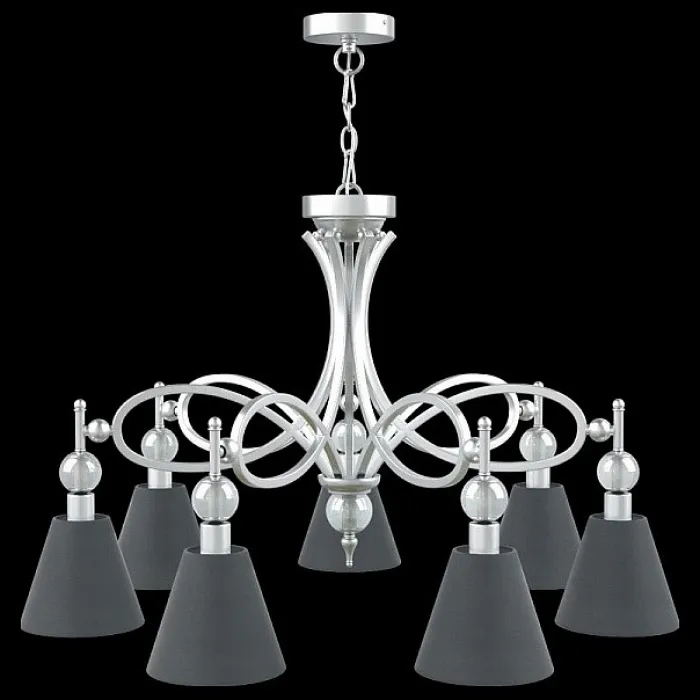 Подвесная люстра Lamp4You Eclectic 15 M2-07-CR-LMP-O-22 Цвет арматуры хром Цвет плафонов черный от ImperiumLoft