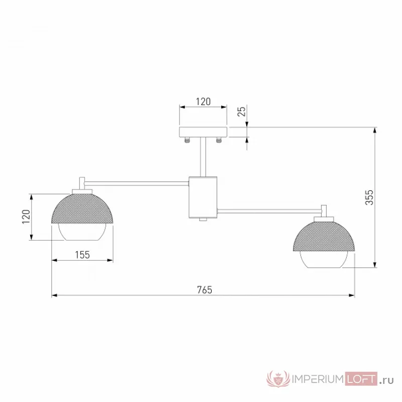 Люстра на штанге Eurosvet Nocciola 70106/8 черный от ImperiumLoft