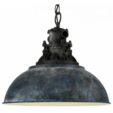 Подвесной светильник Eglo Grantham 1 49753 Цвет плафонов синий Цвет арматуры черный