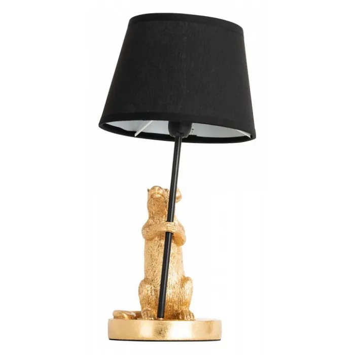 Настольная лампа декоративная Arte Lamp Gustav A4420LT-1GO Цвет плафонов черный Цвет арматуры золото от ImperiumLoft