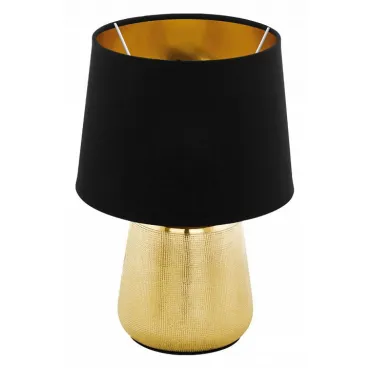 Настольная лампа декоративная Eglo Manalba 1 99331 Цвет плафонов черный Цвет арматуры золото