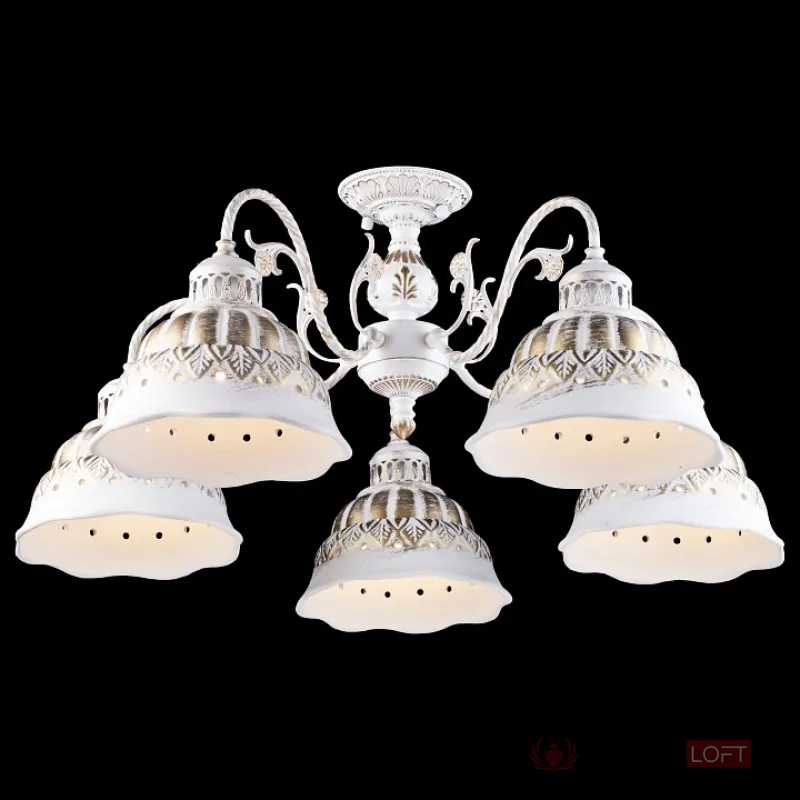 Люстра на штанге Arte Lamp Chiesa A2814PL-5WG Цвет арматуры золото Цвет плафонов золото от ImperiumLoft