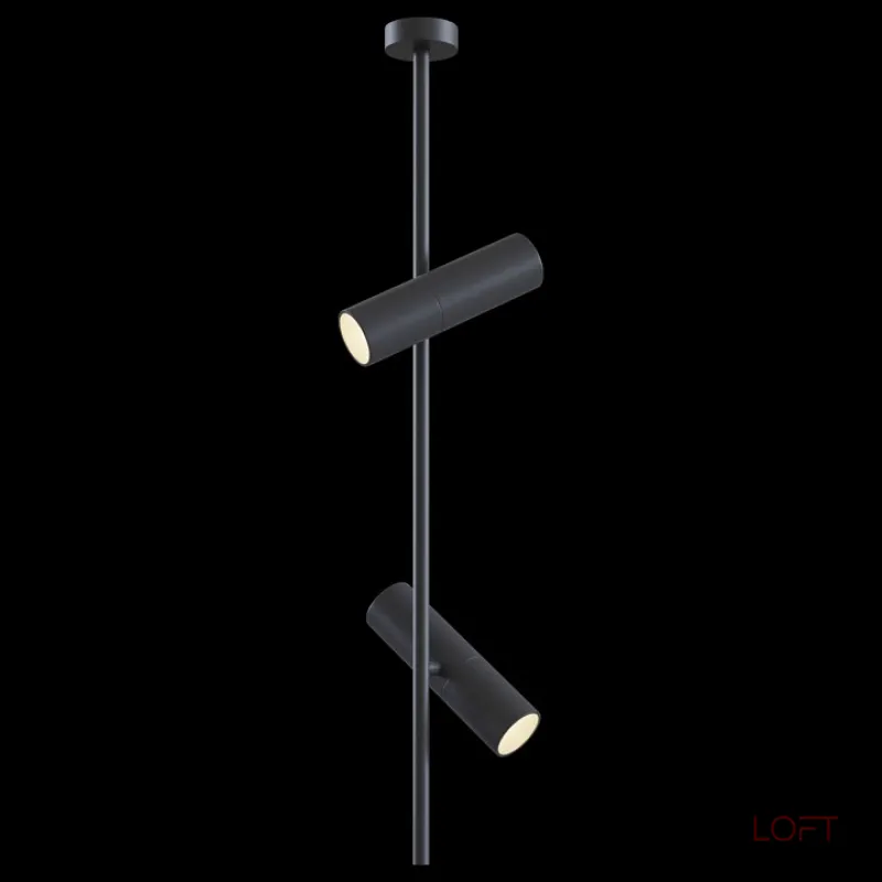 Светильник на штанге Maytoni Elti C021CL-02B Цвет арматуры черный Цвет плафонов черный Светильник на штанге Maytoni Elti C021CL-02B Цвет арматуры черный Цвет плафонов черный