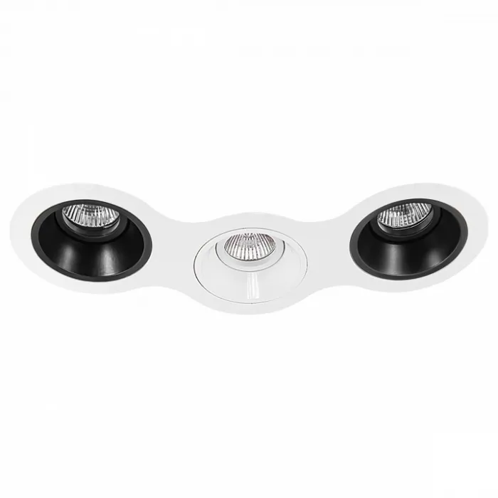 Встраиваемый светильник Lightstar Domino D696070607 цвет арматуры черно-белый от ImperiumLoft