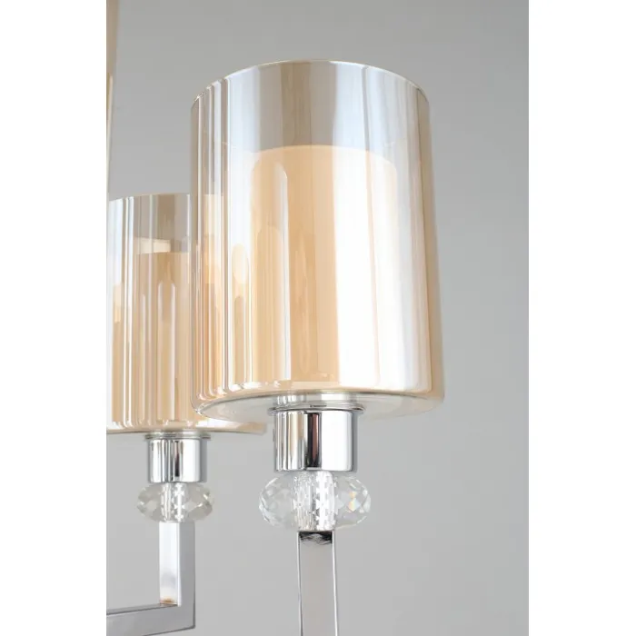 Подвесная люстра Omnilux Malito OML-79903-06 Цвет арматуры хром Цвет плафонов прозрачный от ImperiumLoft