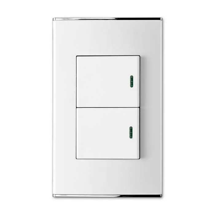 Выключатель двухклавишный с подстветкой Imex Parthenon White WRC 4425 Цвет арматуры белый от ImperiumLoft