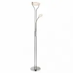 Торшер с подсветкой Arte Lamp Duetto led A5904PN-2BC Цвет арматуры хром Цвет плафонов белый