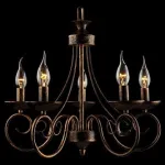 Подвесная люстра Eurosvet 22404 22404/5 черный с золотом Цвет арматуры золото от ImperiumLoft