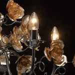 Подвесная люстра MW-Light Розенхейм 615011505 Цвет арматуры черный Цвет плафонов золото от ImperiumLoft