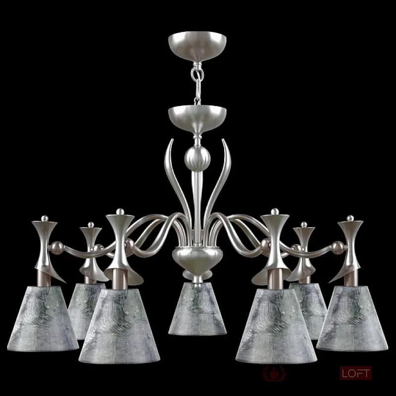 Подвесная люстра Lamp4You Modern 25 M3-07-DN-LMP-O-11 Цвет арматуры никель Цвет плафонов серый от ImperiumLoft
