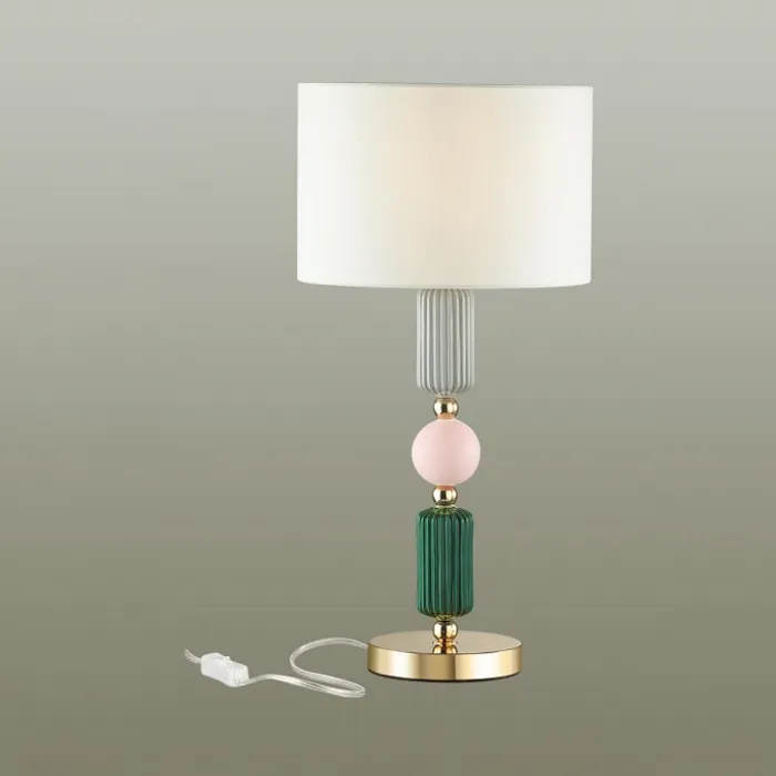 Настольная лампа декоративная Odeon Light Candy 3 4861/1T Цвет плафонов белый Цвет арматуры золото от ImperiumLoft