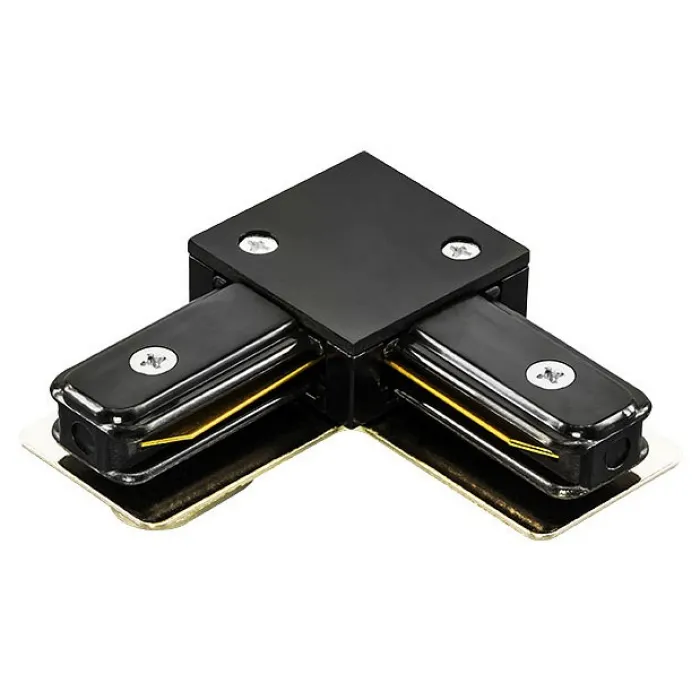 Соединитель с токопроводом угловой L-образный для треков Lightstar Barra 502127 Цвет арматуры черный от ImperiumLoft