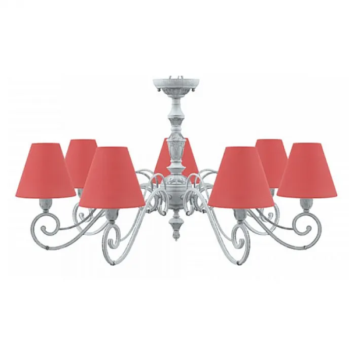 Подвесная люстра Lamp4You Classic 17 E3-07-G-LMP-O-26 Цвет арматуры серый Цвет плафонов красный от ImperiumLoft