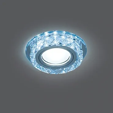 Встраиваемый светильник Gauss Backlight 1 BL040 Цвет плафонов голубой Цвет арматуры хром