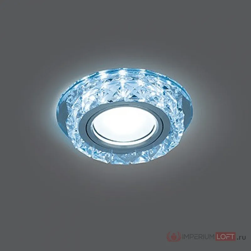 Встраиваемый светильник Gauss Backlight 1 BL040 Цвет плафонов голубой Цвет арматуры хром от ImperiumLoft