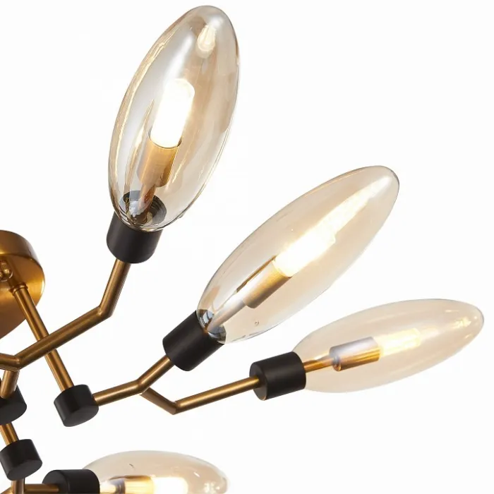 Потолочная люстра ST-Luce Desima SL1174.302.08 Цвет плафонов коричневый Цвет арматуры латунь от ImperiumLoft