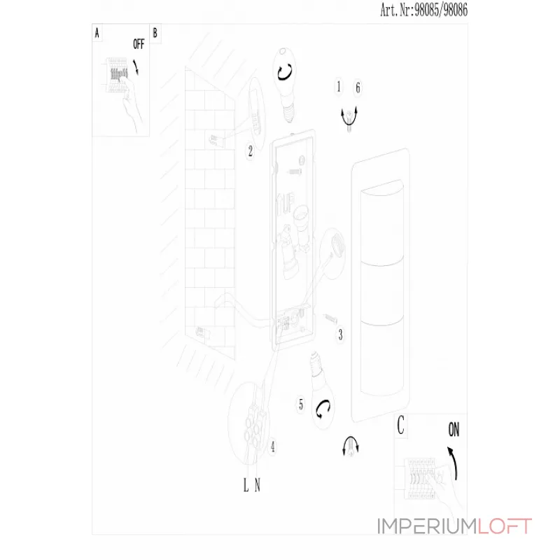 Накладной светильник Eglo Cistierna 98086 Цвет арматуры серый Цвет плафонов белый Накладной светильник Eglo Cistierna 98086 Цвет арматуры серый Цвет плафонов белый