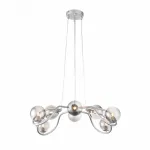 Подвесная люстра ST-Luce Legatezza SL1502.103.08 Цвет арматуры хром Цвет плафонов серый от ImperiumLoft
