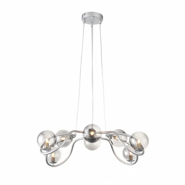Подвесная люстра ST-Luce Legatezza SL1502.103.08 Цвет арматуры хром Цвет плафонов серый от ImperiumLoft