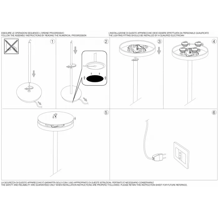 Торшер Ideal Lux Colonna COLONNA PT4 BIANCO Цвет арматуры белый от ImperiumLoft