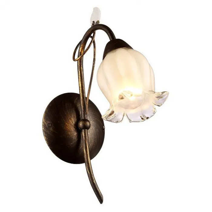 Бра Arte Lamp Glamore A7449AP-1BR Цвет арматуры коричневый Цвет плафонов белый от ImperiumLoft