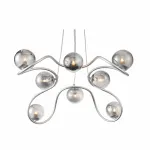 Подвесная люстра ST-Luce Legatezza SL1502.103.08 Цвет арматуры хром Цвет плафонов серый от ImperiumLoft