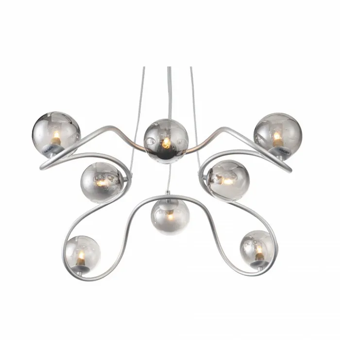 Подвесная люстра ST-Luce Legatezza SL1502.103.08 Цвет арматуры хром Цвет плафонов серый от ImperiumLoft