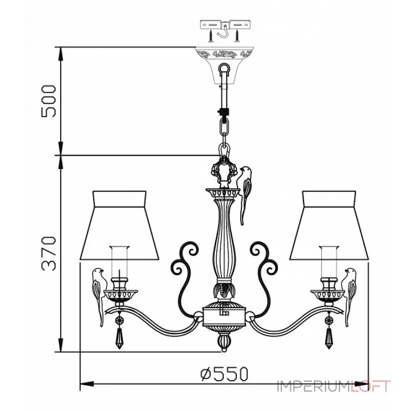 Подвесная люстра Maytoni ARM013-05-W Подвесная люстра Maytoni ARM013-05-W