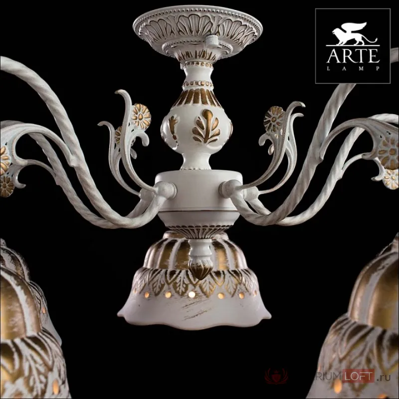 Люстра на штанге Arte Lamp Chiesa A2814PL-5WG Цвет арматуры золото Цвет плафонов золото от ImperiumLoft