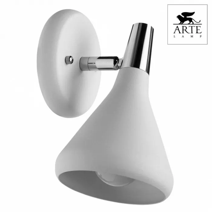 Спот Arte Lamp Ciclone A9154AP-1WH Цвет арматуры хром Цвет плафонов белый от ImperiumLoft