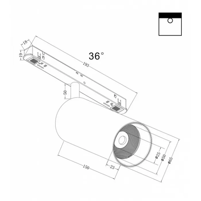 Светильник на штанге Maytoni Focus LED TR032-2-20W4K-M-B от ImperiumLoft
