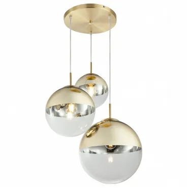 Подвесной светильник Globo Varus 15855-3 Цвет плафонов золото Цвет арматуры золото от ImperiumLoft