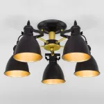 Потолочная люстра Eurosvet Denley 70112/5 черный Цвет арматуры черный Цвет плафонов золото от ImperiumLoft
